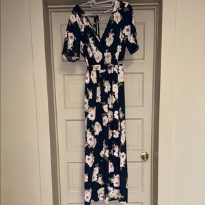 Trixxi Navy Floral Jumpsuit